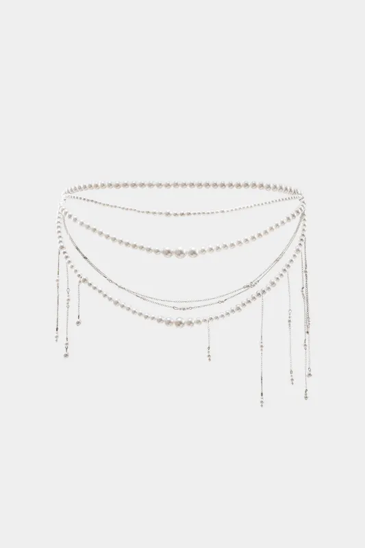 Pearl Layered Fringe Body Waist Chain sold by Micas