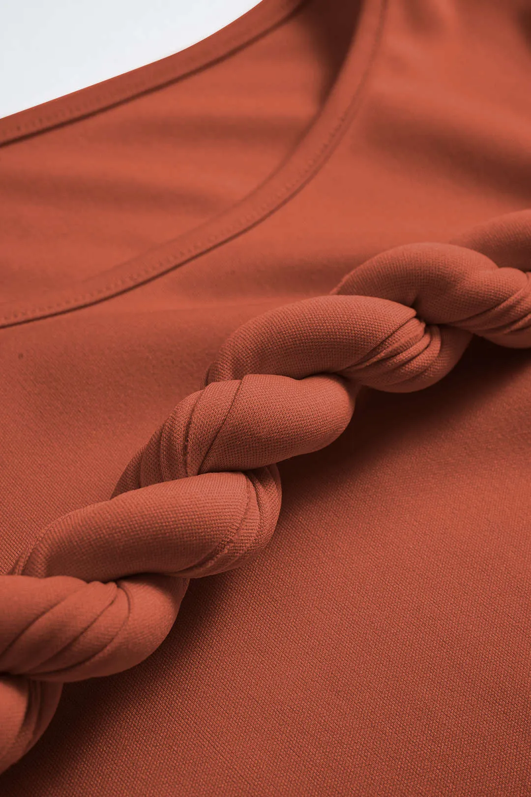 Twist Knot Ruched Long-Sleeve Bodysuit sold by Micas product image thumbnail 4