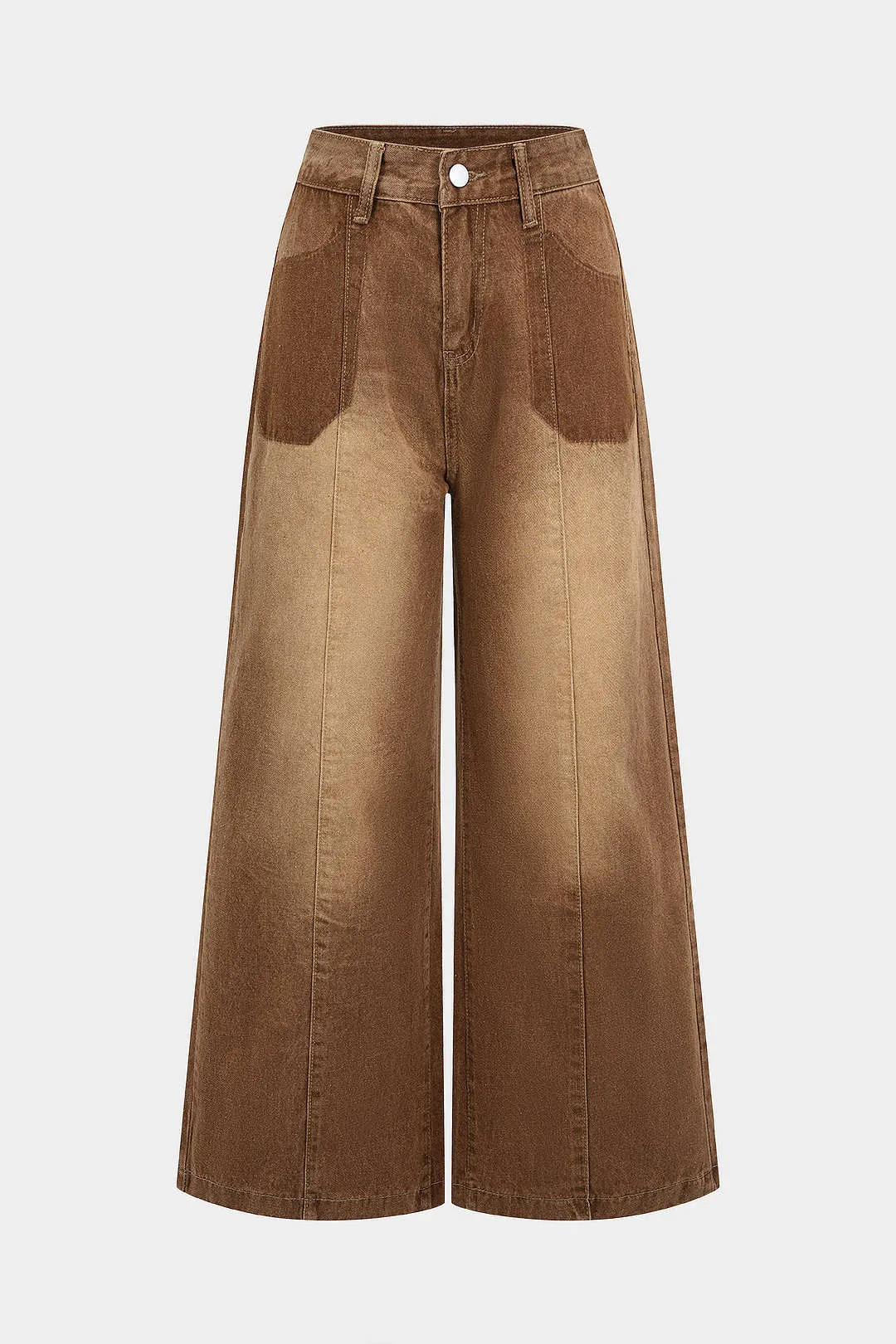 Denim High Waist Wide Leg Jeans sold by Micas