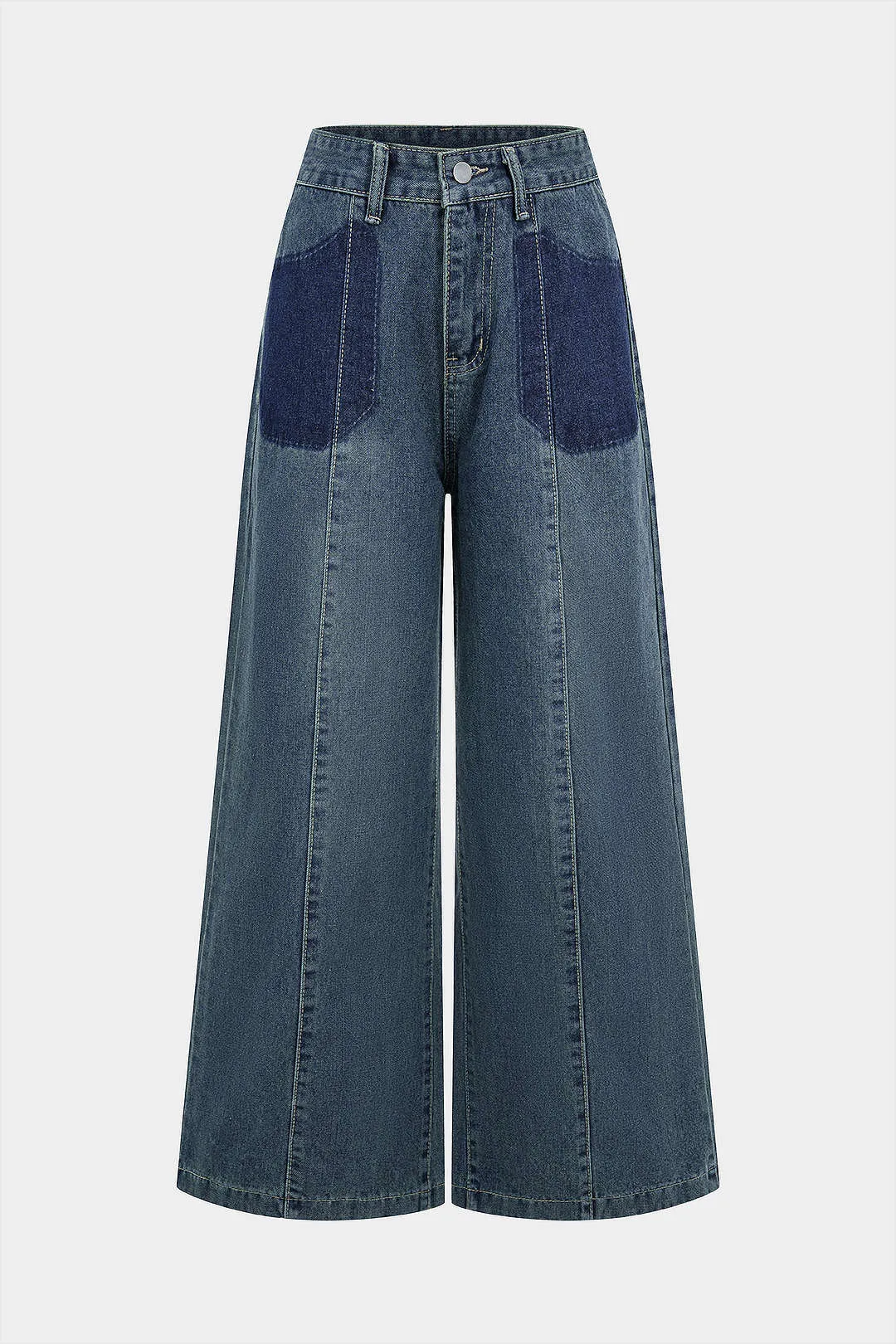 Denim High Waist Wide Leg Jeans sold by Micas product image thumbnail 4