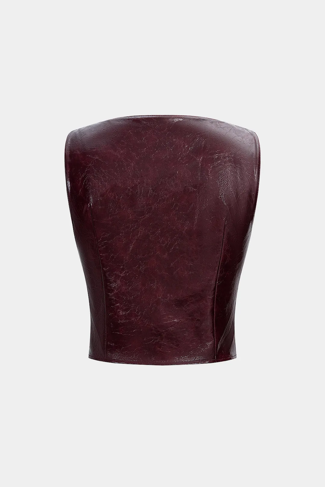 Faux Leather Zipper Tank Top sold by Micas product image thumbnail 2