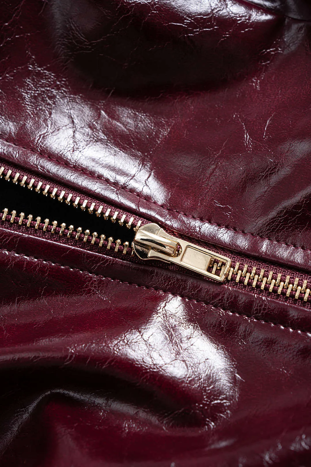 Faux Leather Zipper Tank Top sold by Micas product image thumbnail 3