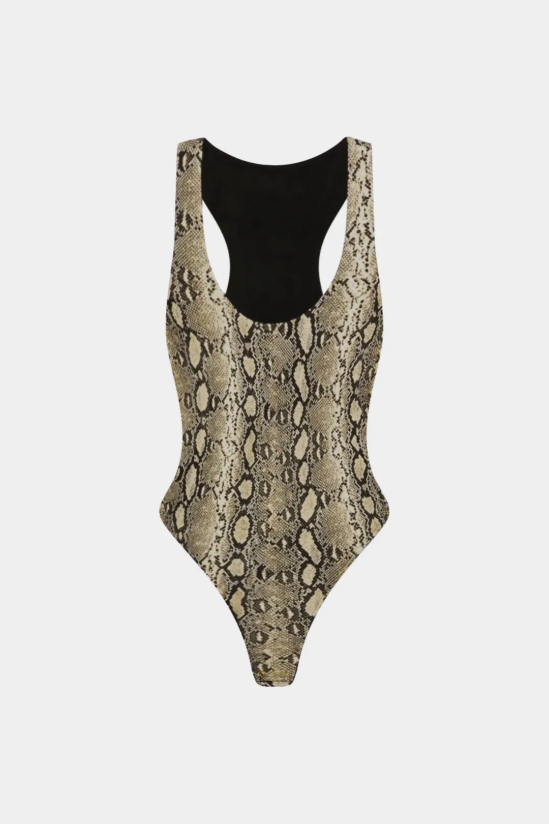Snake Skin Print Sleeveless Bodysuit sold by Micas