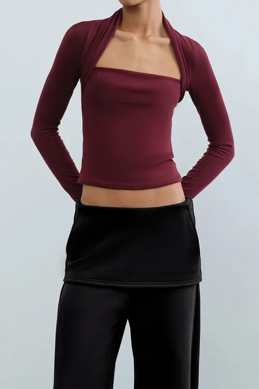 Cut Out Long-Sleeve Top sold by Micas