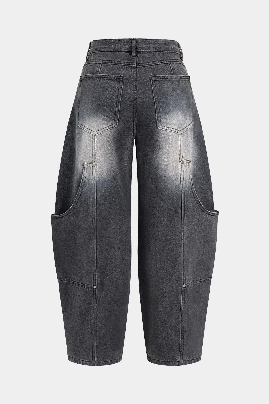 Denim Wide Leg Pocket Barrel Jeans sold by Micas product image thumbnail 2