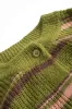 Stripes Contrast Print Knit Cardigan sold by Micas