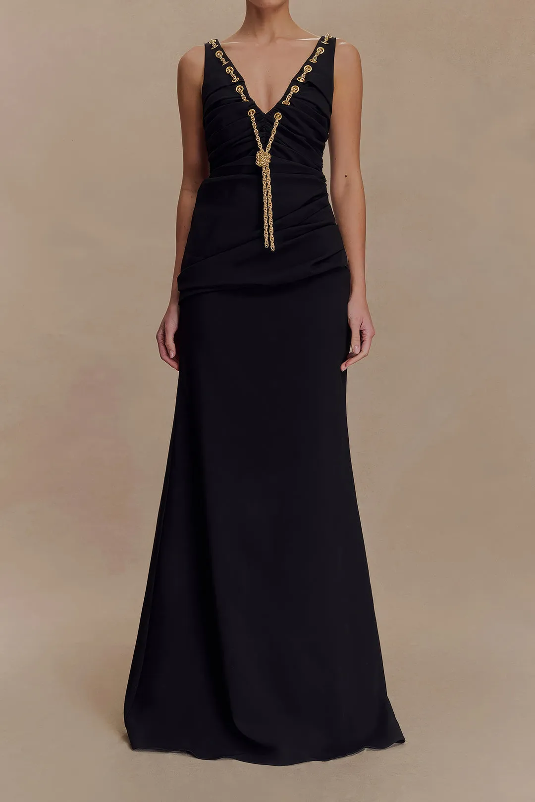 Metallic Chain Sleeveless Maxi Dress sold by Micas