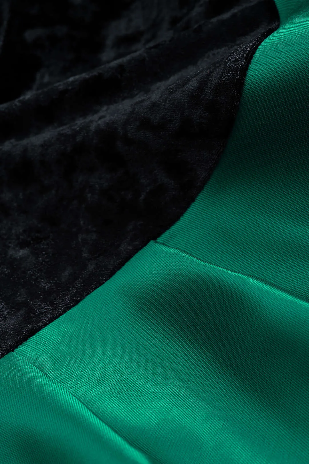 Satin Velvet Patchwork Zipper Slip Sleeveless Mini Dress sold by Micas product image thumbnail 3