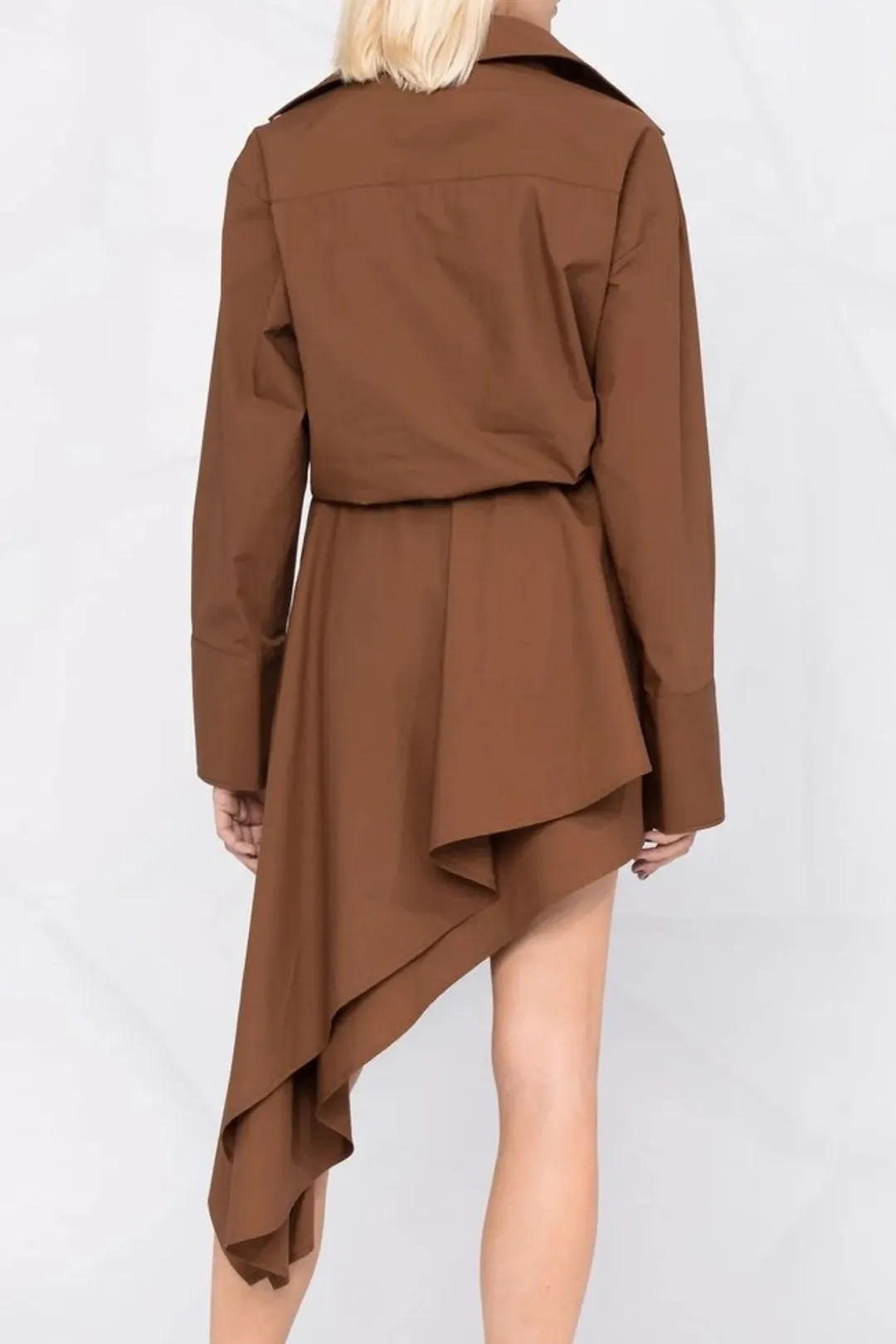 Ruched Asymmetrical Long Sleeve Midi Dress sold by Micas product image thumbnail 2
