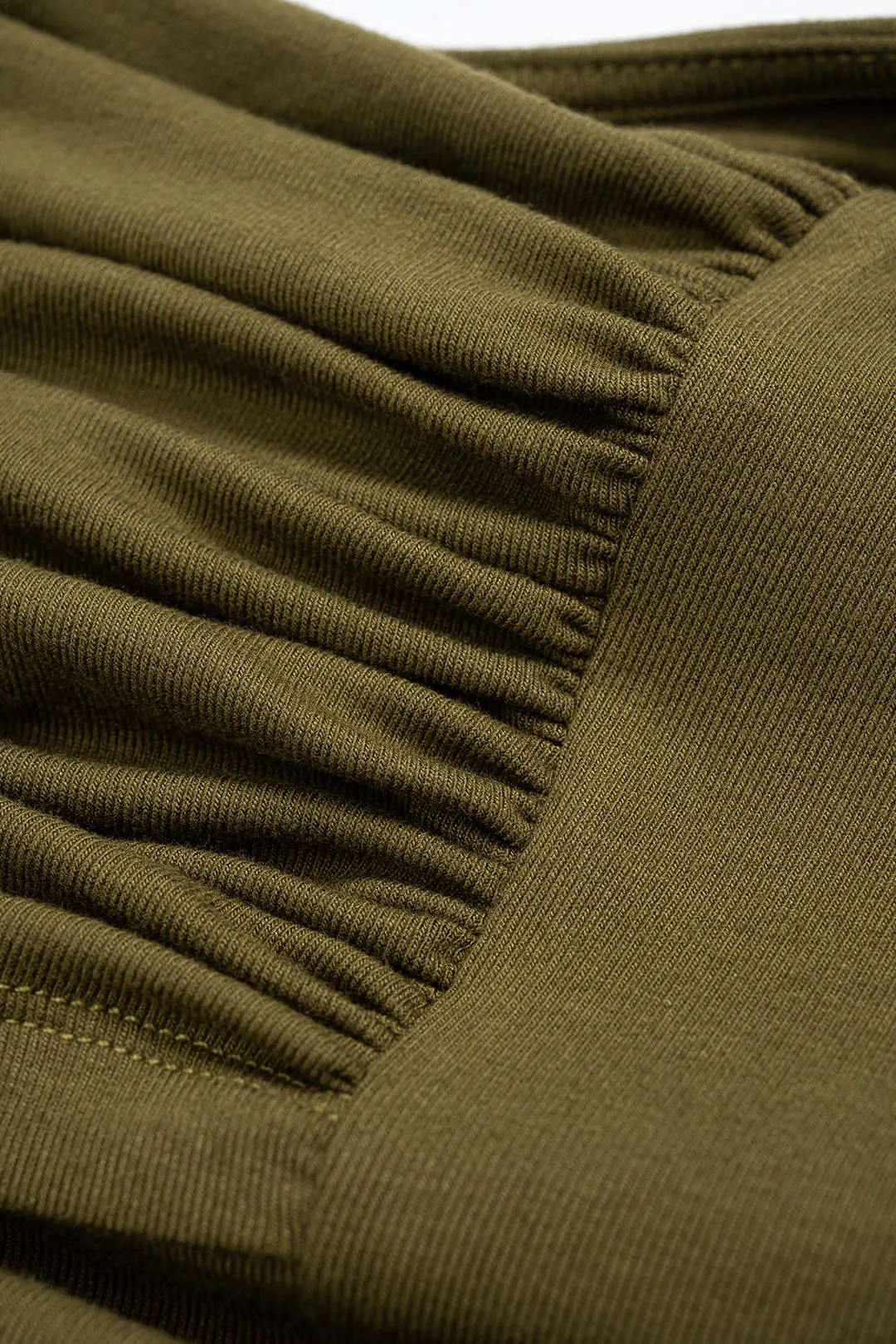 Ruched Asymmetrical Neck Long Sleeve Maxi Dress sold by Micas product image thumbnail 3