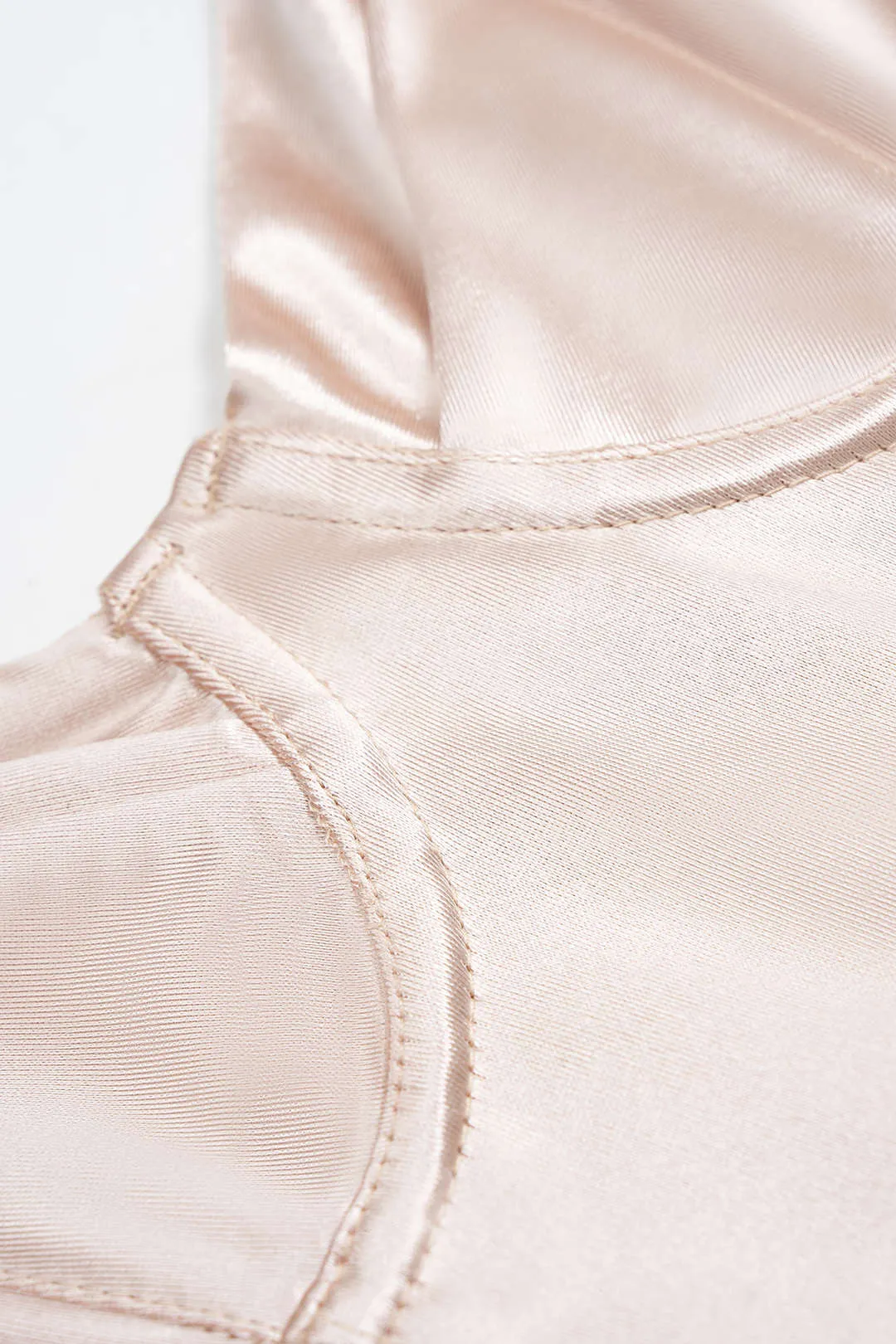 Satin Patchwork Slip Sleeveless Bodysuit sold by Micas product image thumbnail 3