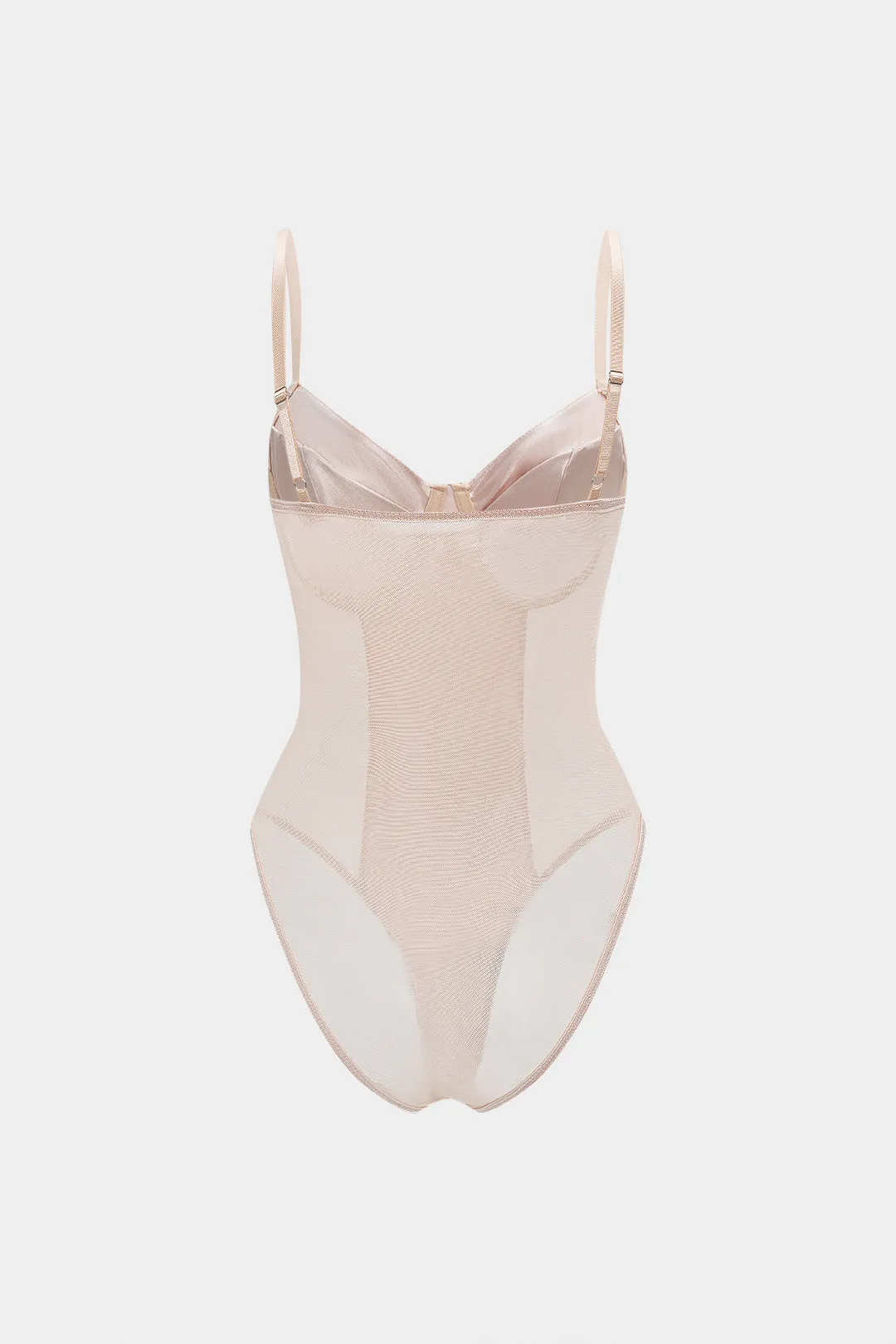 Satin Patchwork Slip Sleeveless Bodysuit sold by Micas product image thumbnail 2