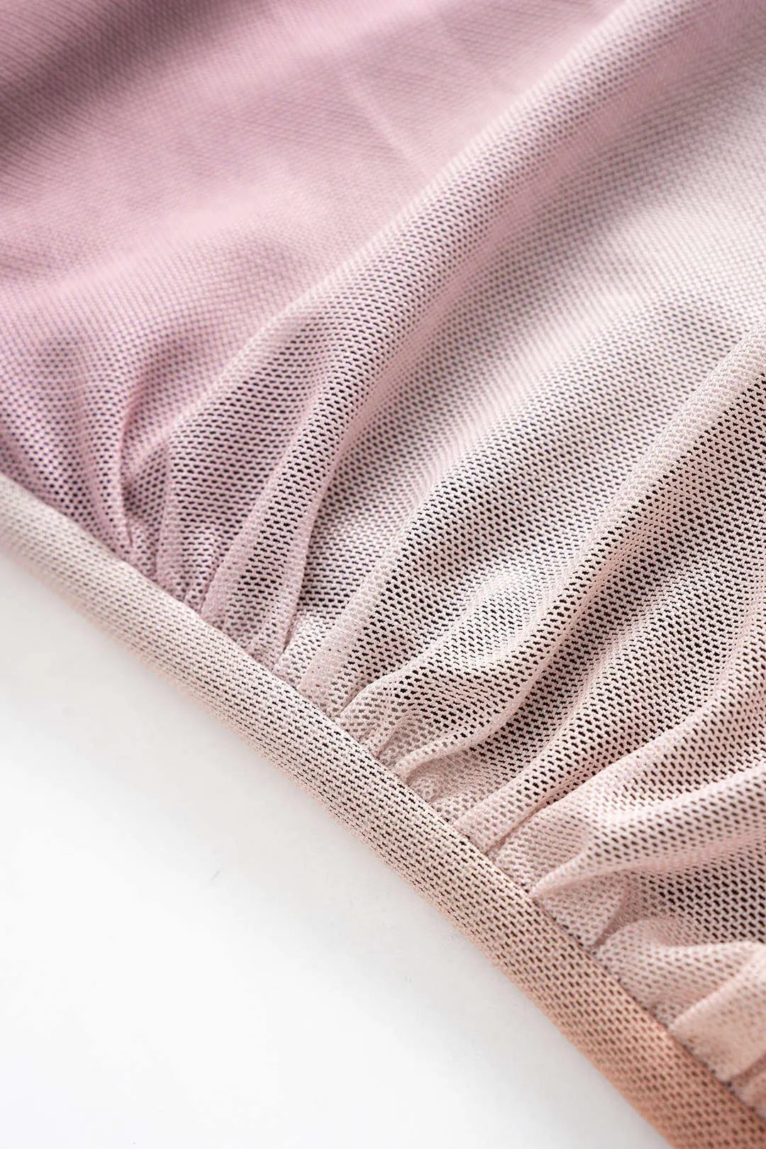 Ombre Print Mesh Ruched Round Neck Sleeveless Maxi Dress sold by Micas product image thumbnail 3