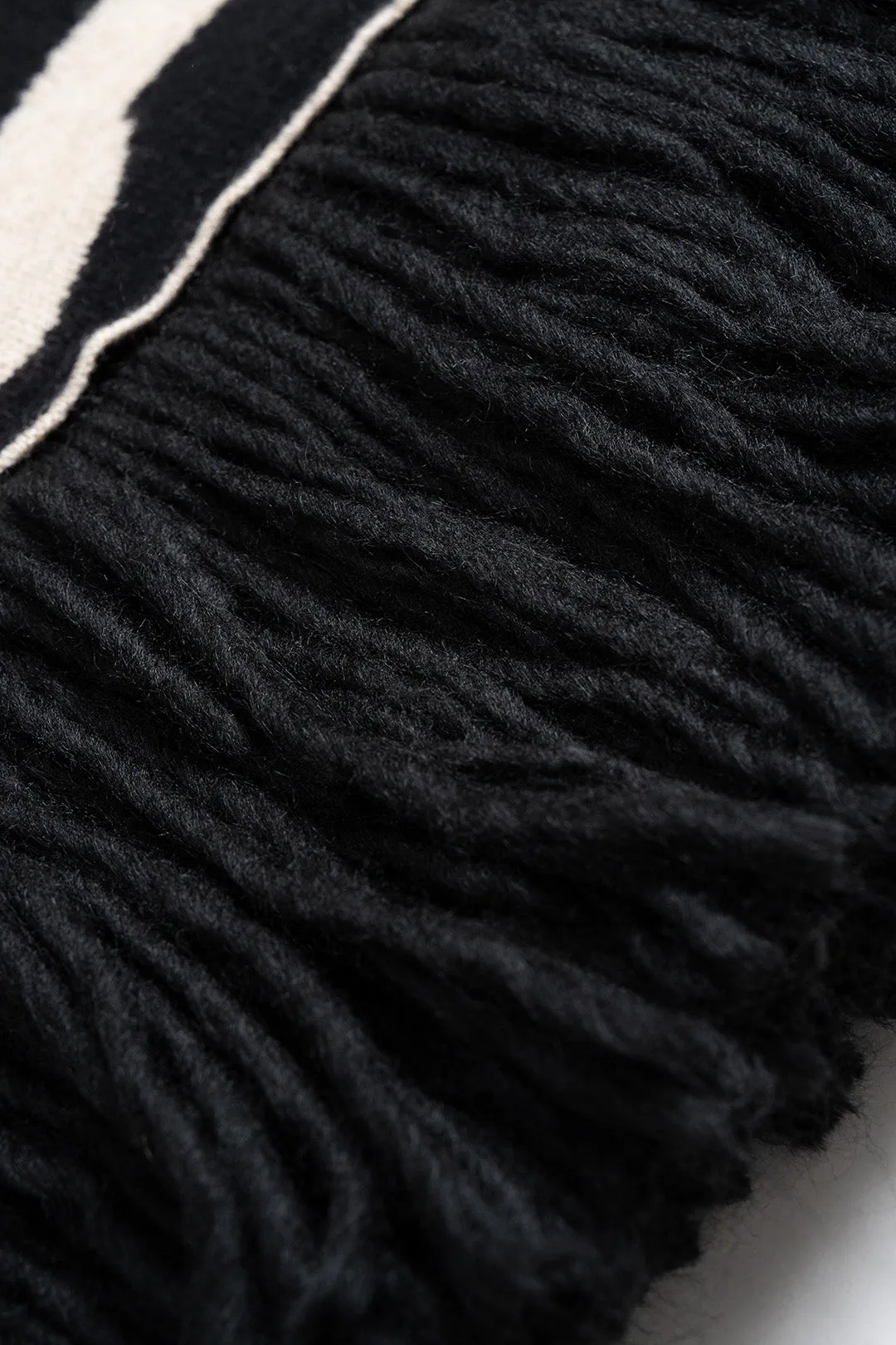 Zebra Stripe Print Knit Round Neck Fringe Tank Sleeveless Dress sold by Micas product image thumbnail 4