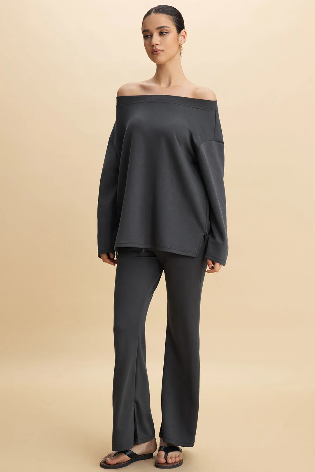 Knit Round Neck Long-Sleeve Top sold by Micas product image thumbnail 2