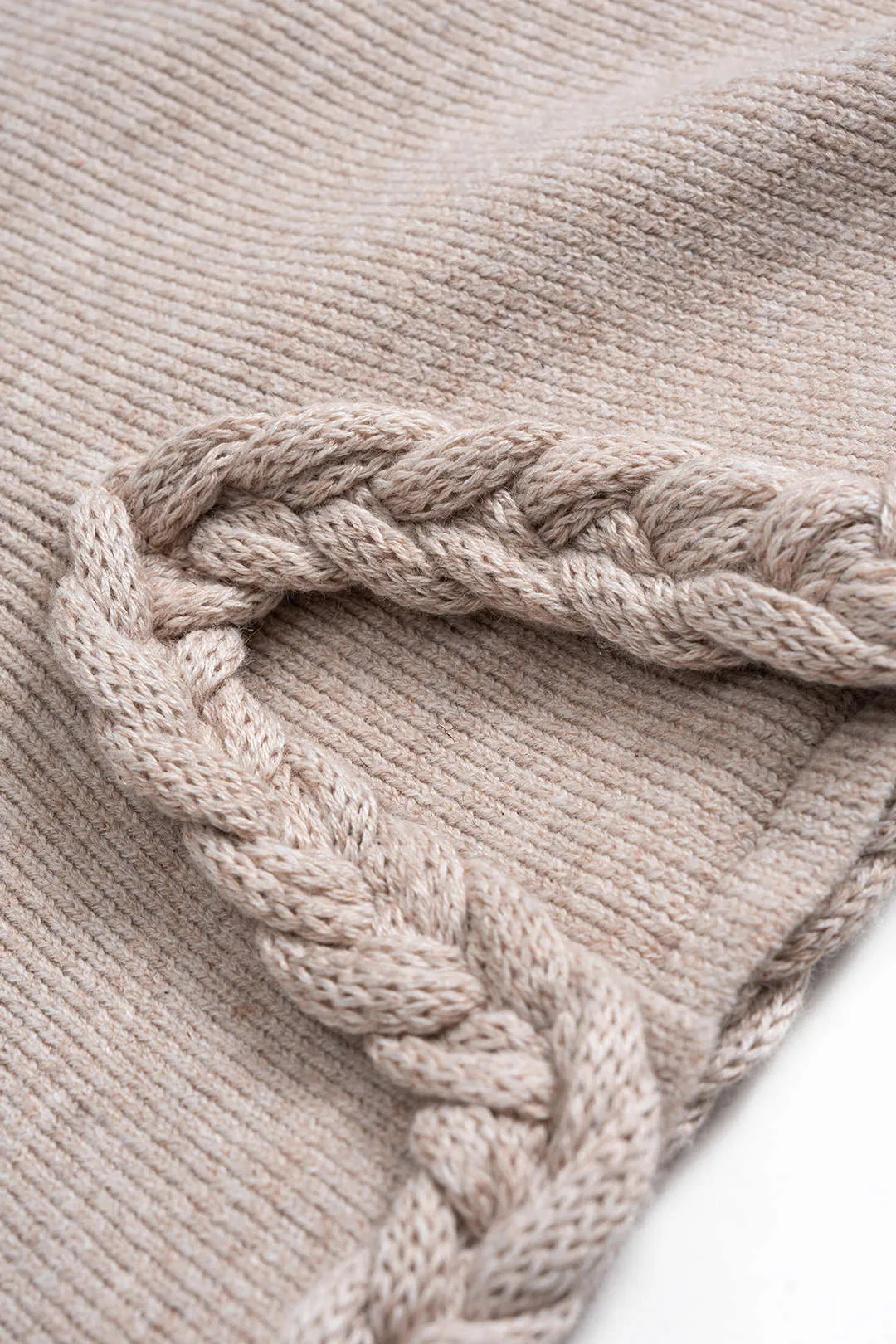 Knit V-Neck Button Long-Sleeve Top And 3D Embroidery Mini Skirt Set sold by Micas product image thumbnail 3