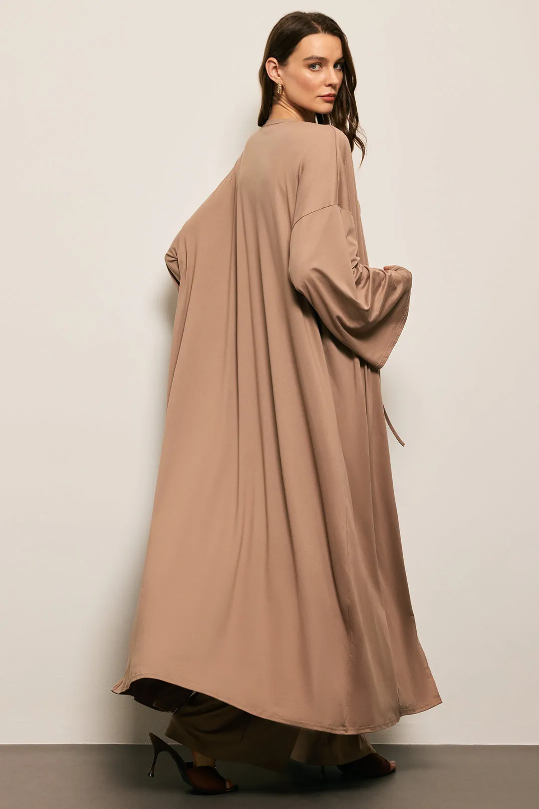 Soid Basic Tank Top And Long Cardigan And Drawstring Wide Leg Trousers Set sold by Micas product image thumbnail 2