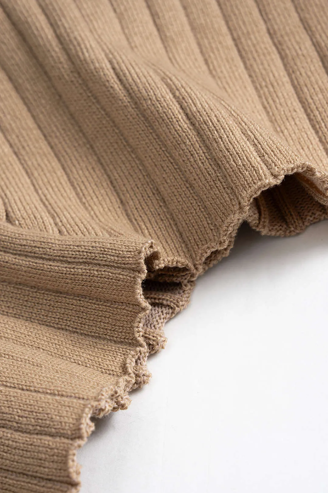 Knit Metallic Decor Ribbed Long-Sleeve Top sold by Micas product image thumbnail 4