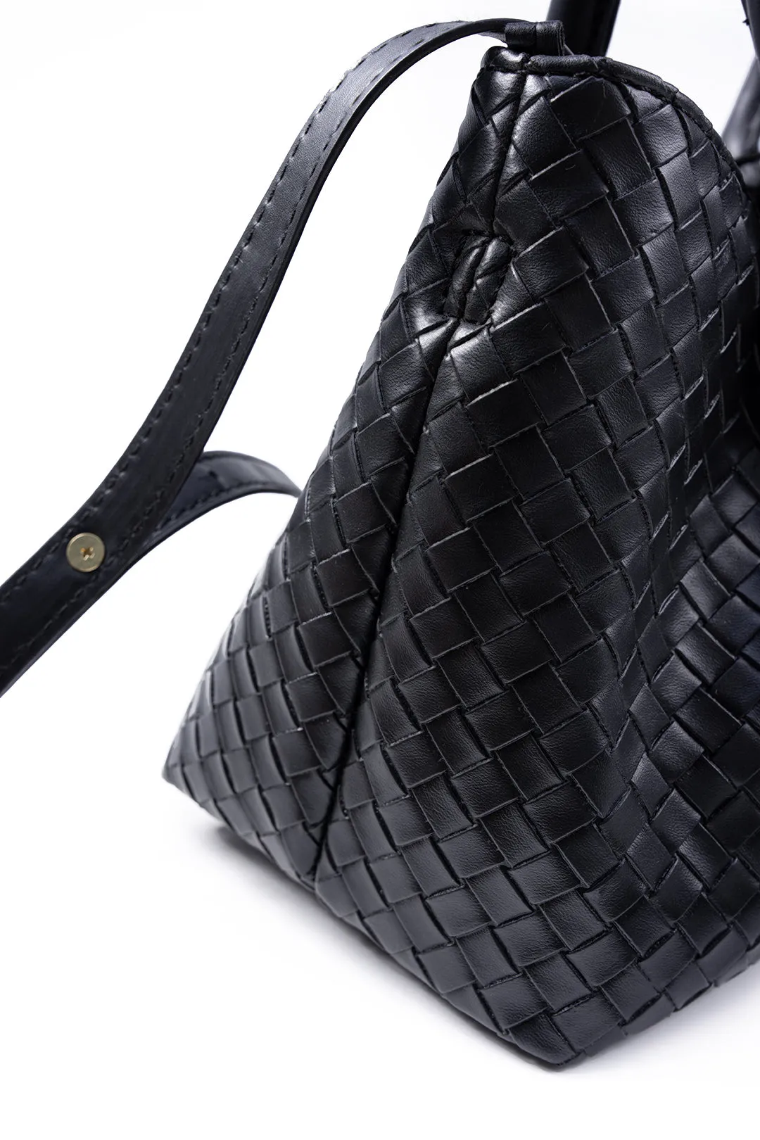 Faux Leather Woven Cross-Body Bag sold by Micas product image thumbnail 4