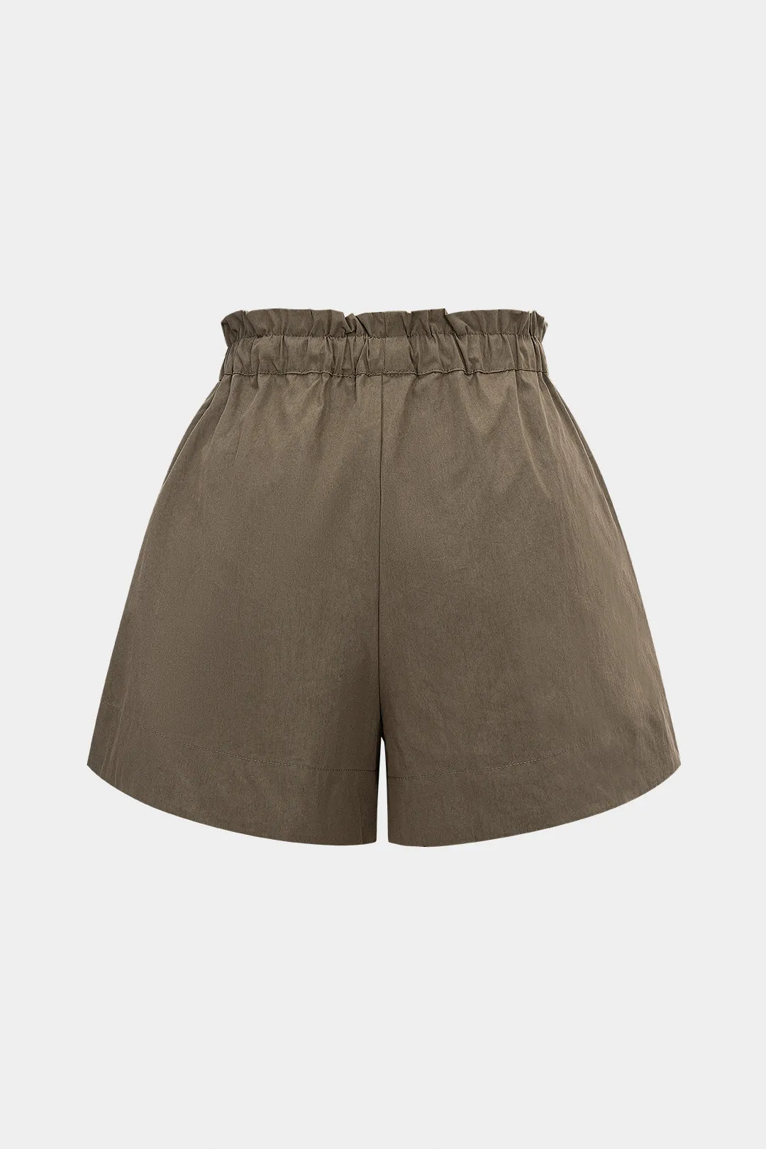 Tie-Up Ruched Pocket High Waist Shorts sold by Micas product image thumbnail 2