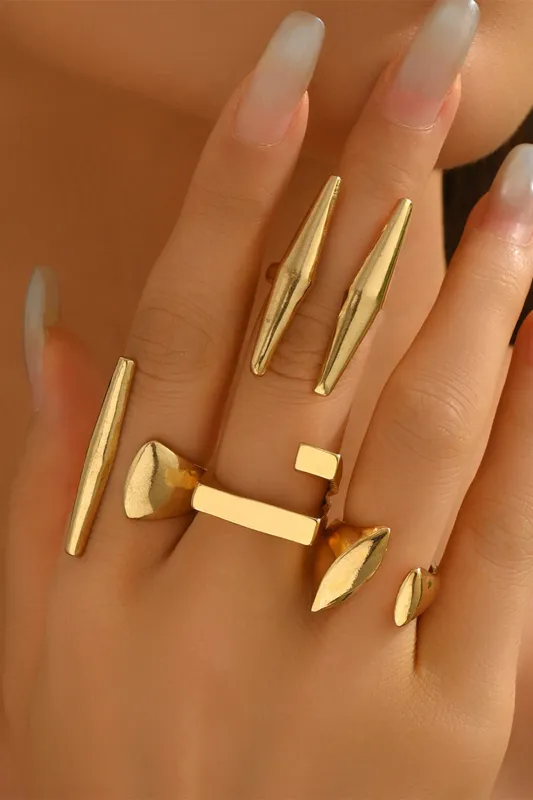 Metallic Geometric Open Ring sold by Micas