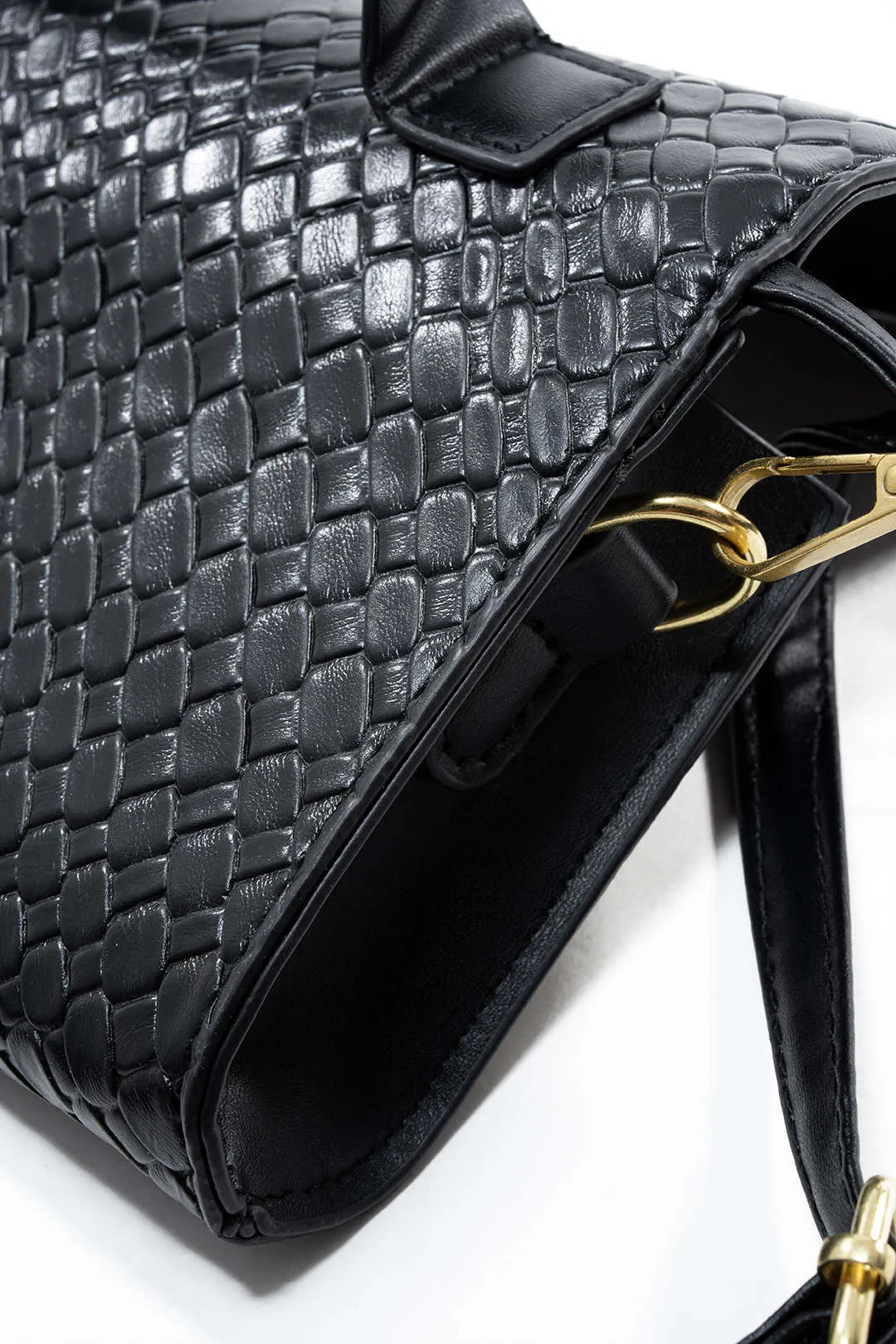 Leather Woven Pattern Cross-Body Bag sold by Micas product image thumbnail 3