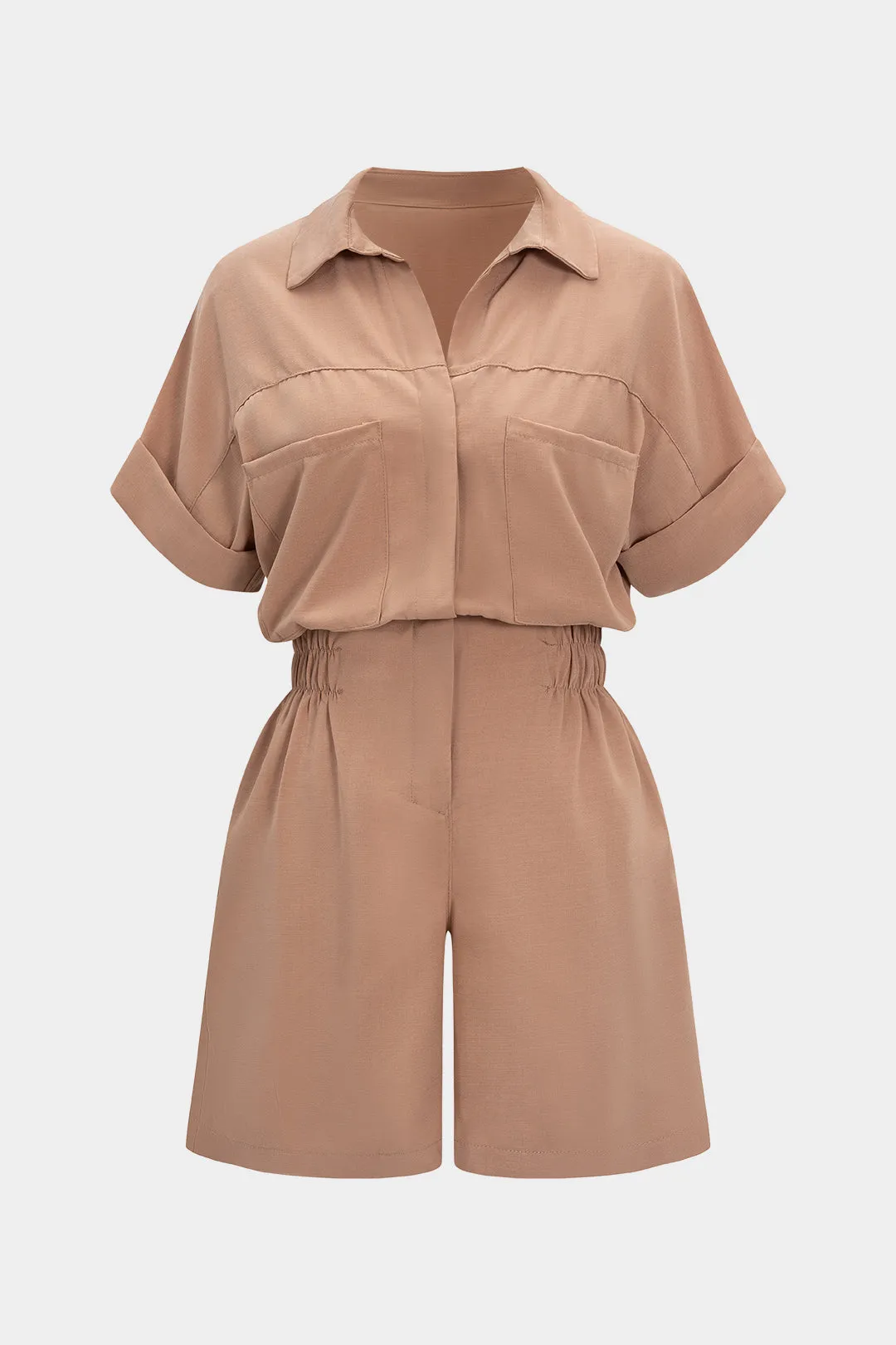 Chiffon Smocked Short Sleeve Romper sold by Micas