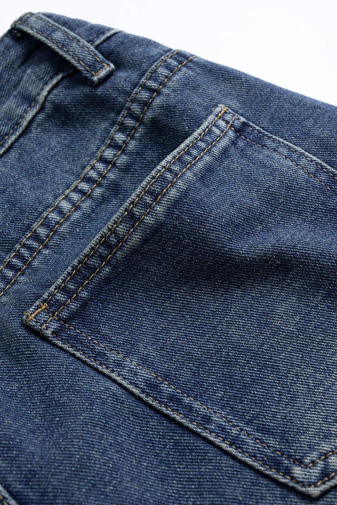 Denim Washed Straight Leg Jeans sold by Micas product image thumbnail 5