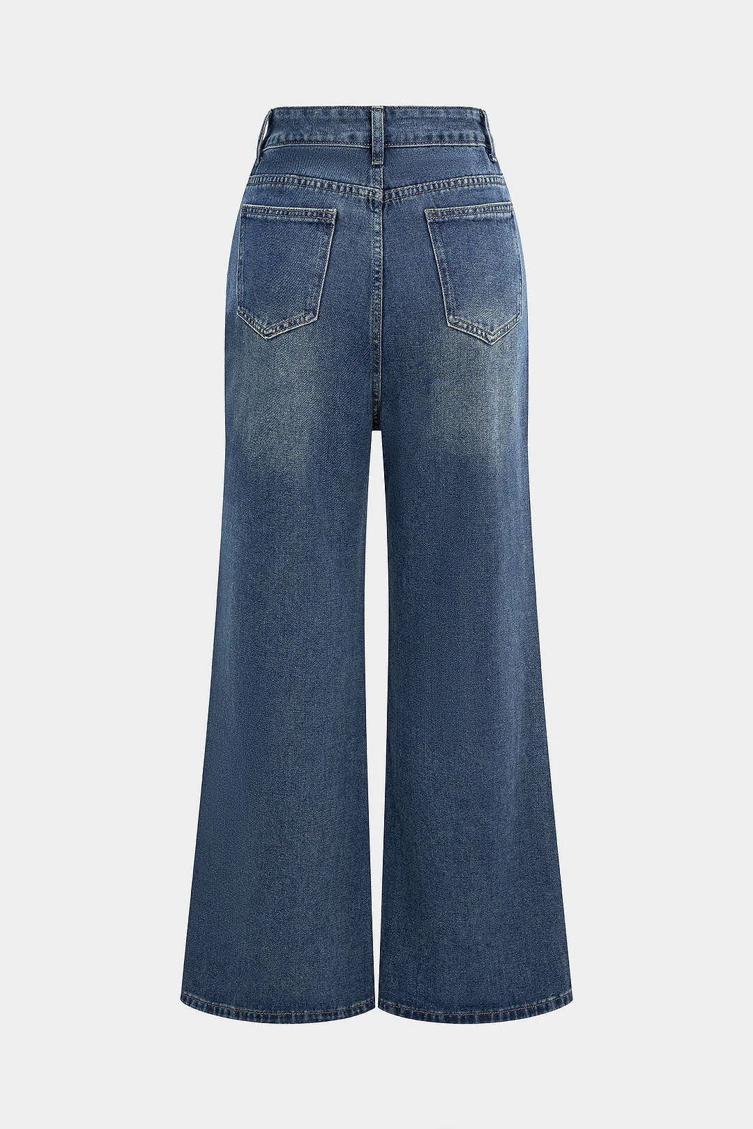 Denim Washed Straight Leg Jeans sold by Micas product image thumbnail 2