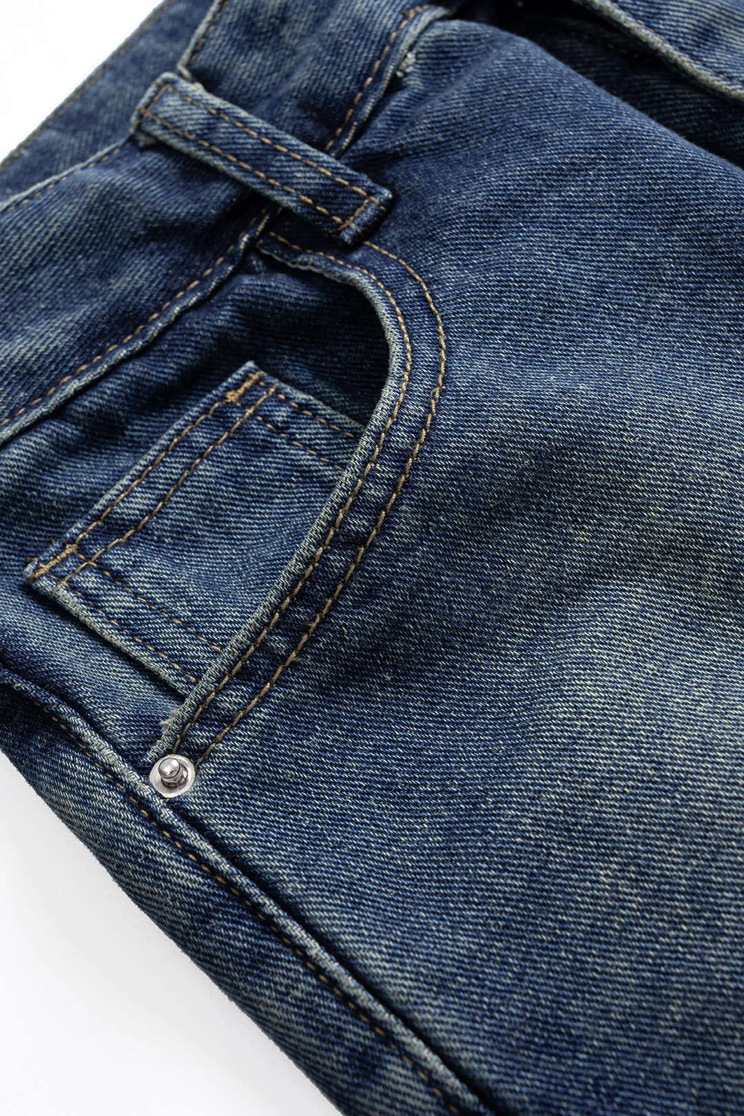 Denim Washed Straight Leg Jeans sold by Micas product image thumbnail 3