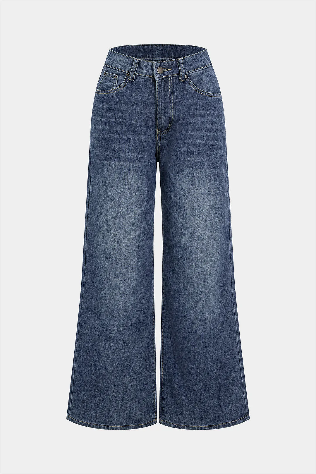 Denim Washed Wide Leg Jeans sold by Micas