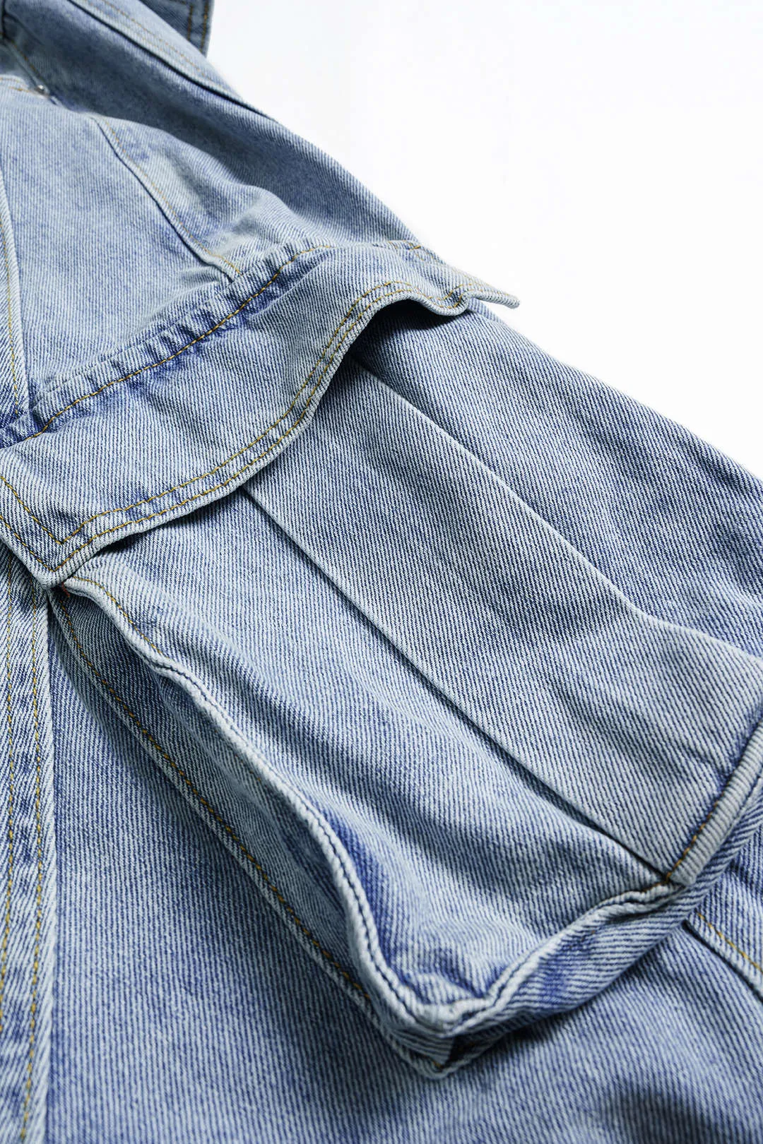 Denim Wide Leg Pocket Barrel Jeans sold by Micas product image thumbnail 4