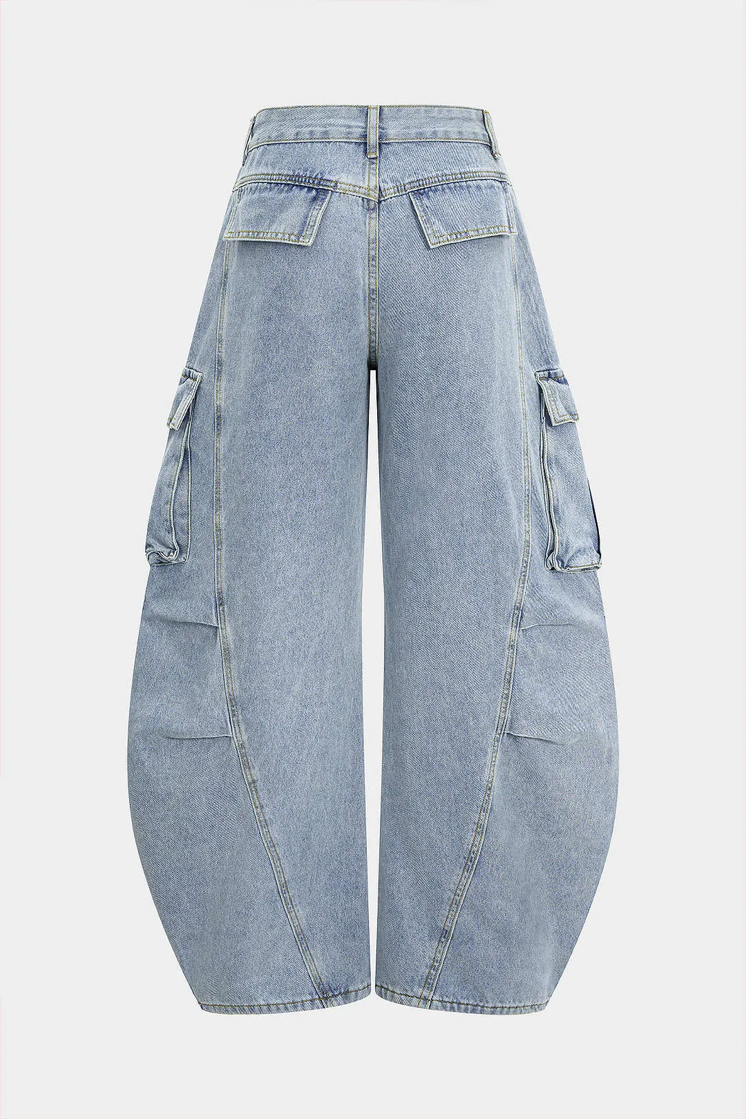 Denim Wide Leg Pocket Barrel Jeans sold by Micas product image thumbnail 2