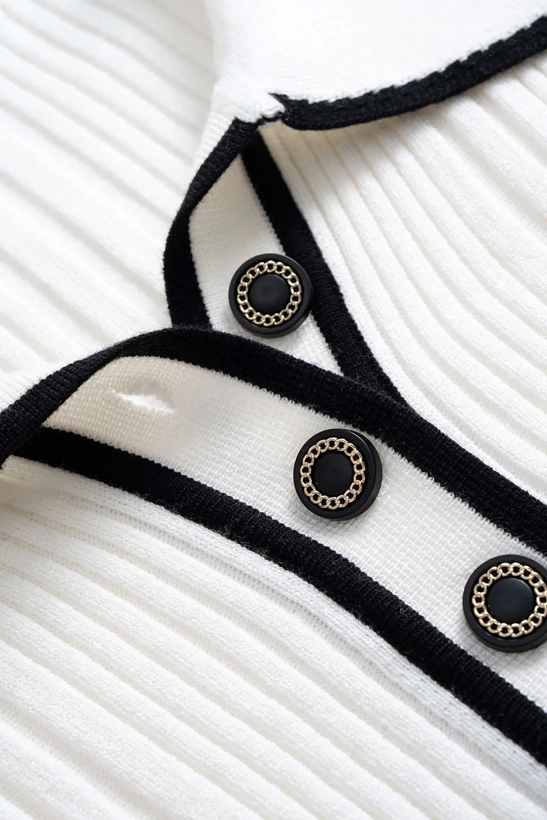 Plus Size Knit Contrast Ruffle Long Sleeve Dress sold by Micas product image thumbnail 3