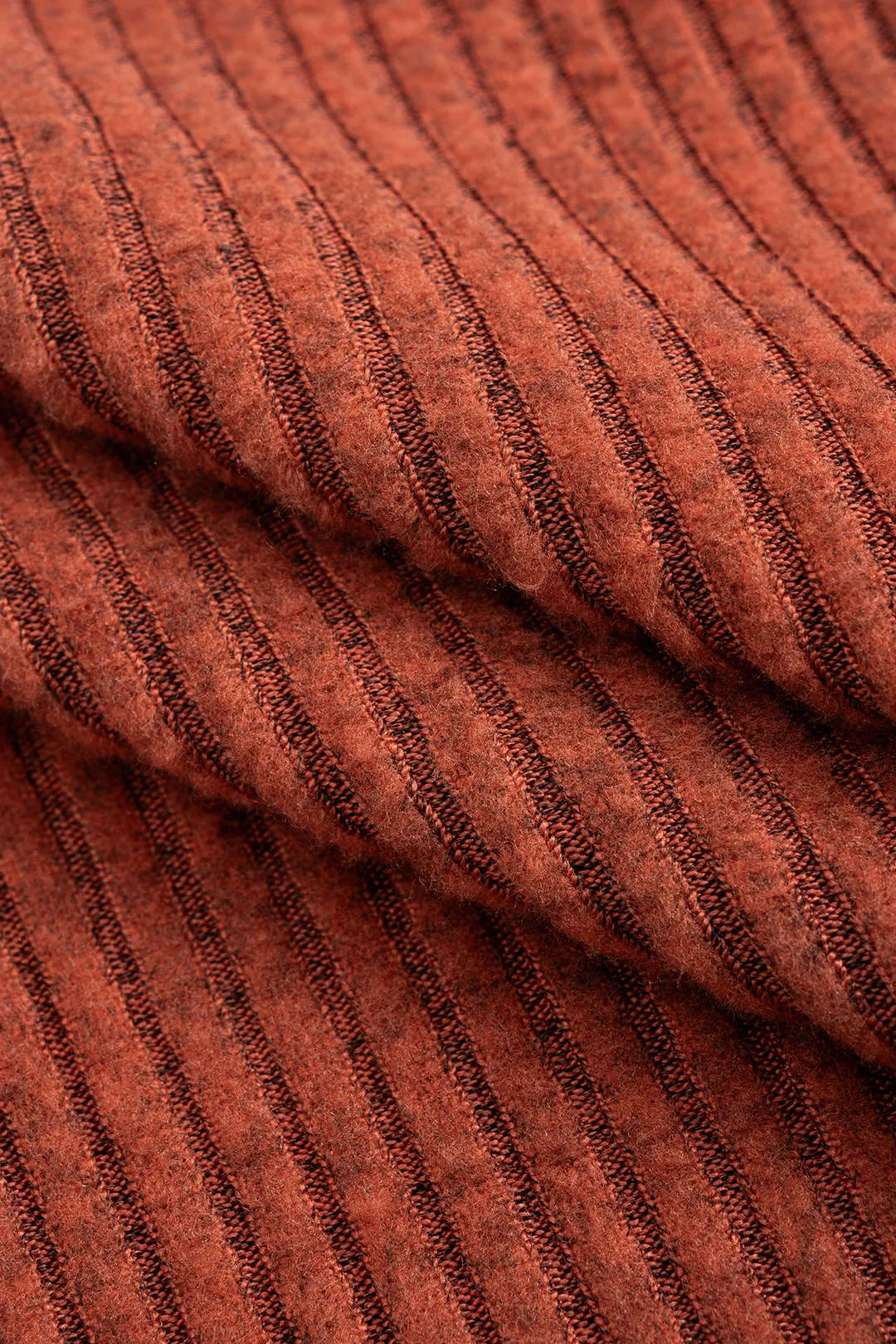 Knit V-Neck Ribbed Long Sleeve Dress sold by Micas product image thumbnail 4