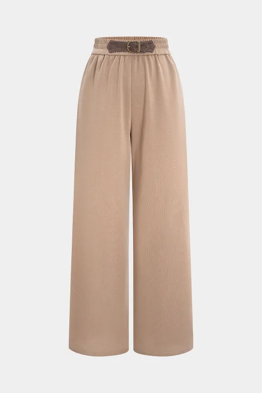 Patchwork High Waist Wide Leg Trousers sold by Micas