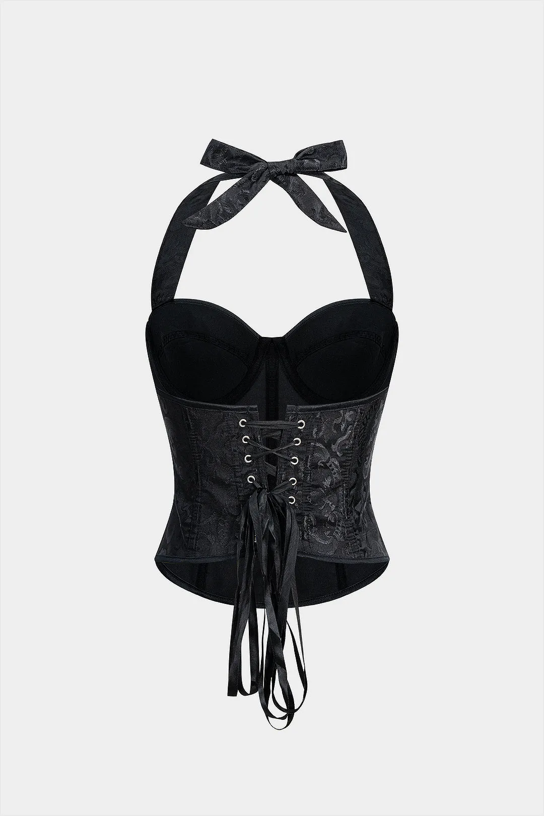 Jacquard Halter Neck Tie-Back Cami Top sold by Micas product image thumbnail 2