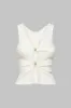 Metallic Cut Out V-Neck Tank Top sold by Micas