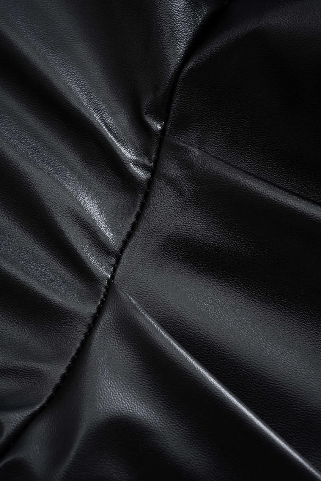 Faux Leather Asymmetrical Twist Knot Tank Top sold by Micas product image thumbnail 3