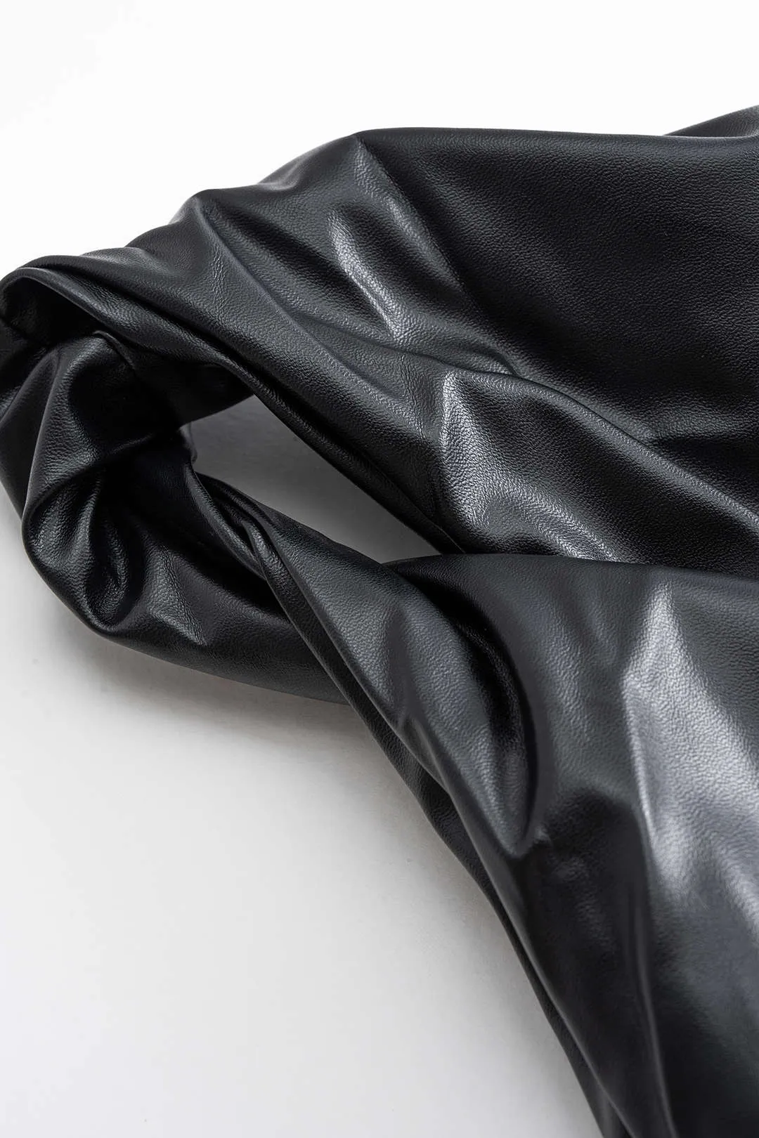 Faux Leather Asymmetrical Twist Knot Tank Top sold by Micas product image thumbnail 5