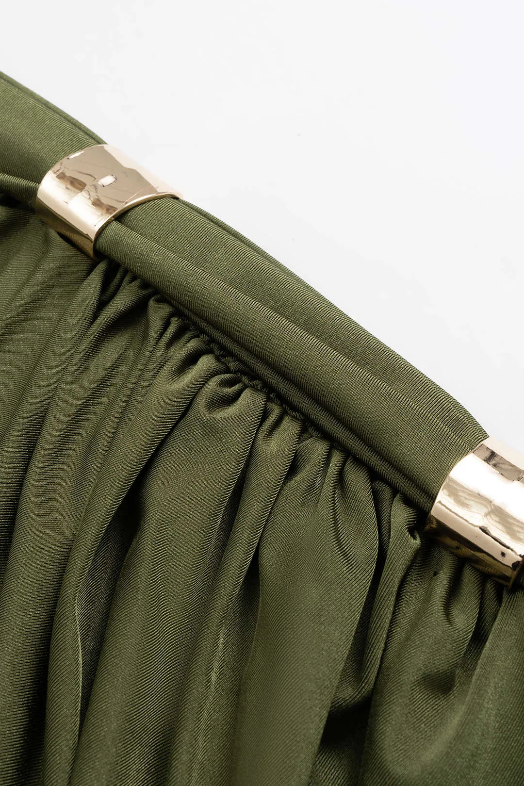 Metallic Ruched One Shoulder Asymmetrical Long Sleeve Mini Dress sold by Micas product image thumbnail 3