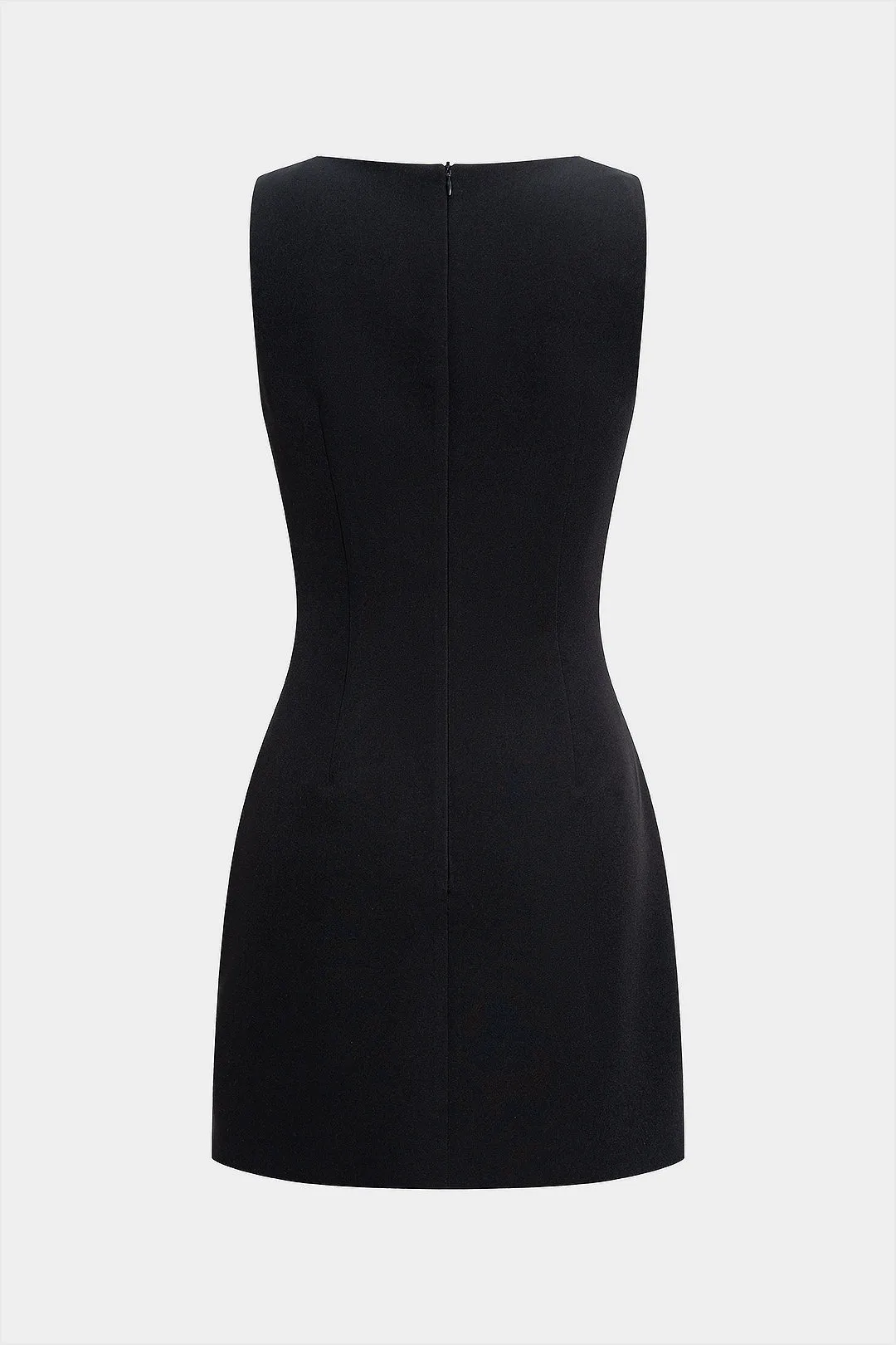 Asymmetrical Pleated Cut Out Sleeveless Mini Dress sold by Micas product image thumbnail 2