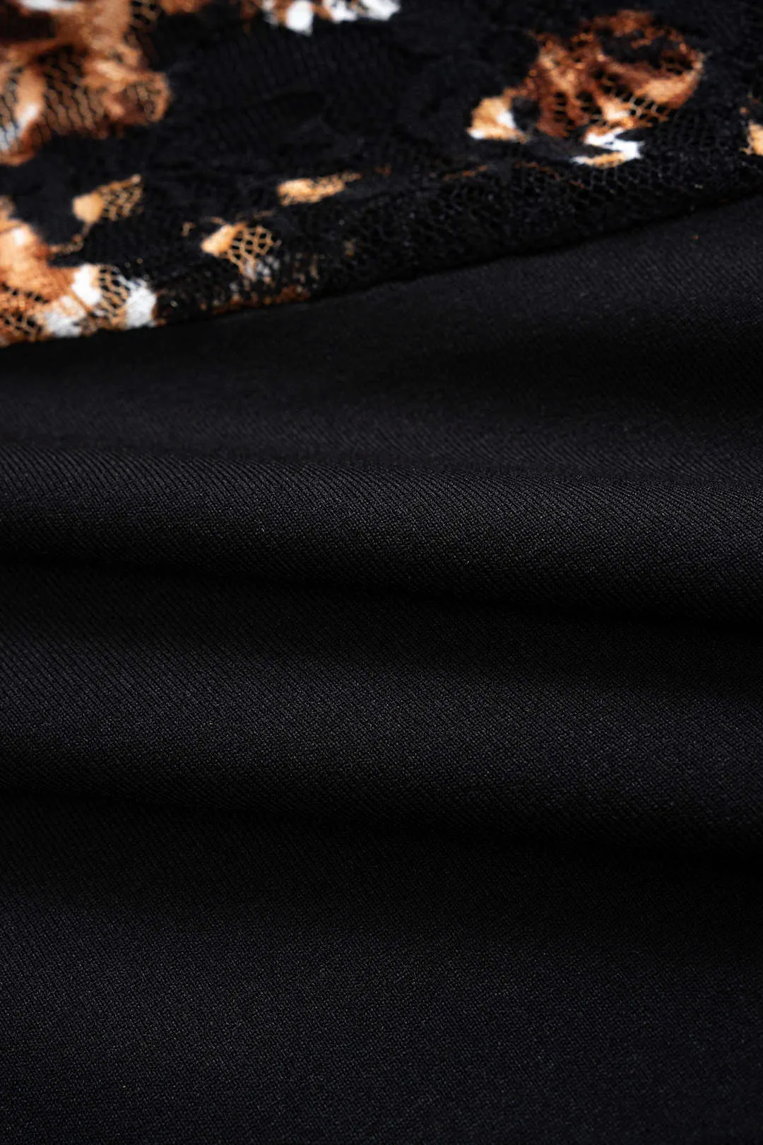 Floral Print Patchwork Round Neck Long Sleeve Bodysuit sold by Micas product image thumbnail 4