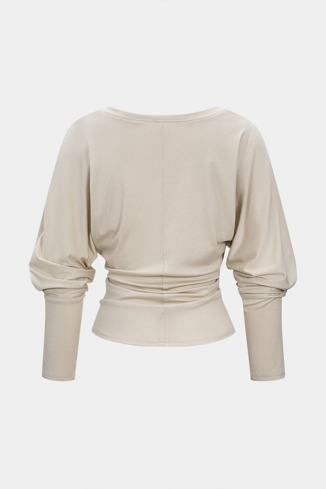 Solid Ruched Long-Sleeve Top sold by Micas product image thumbnail 2