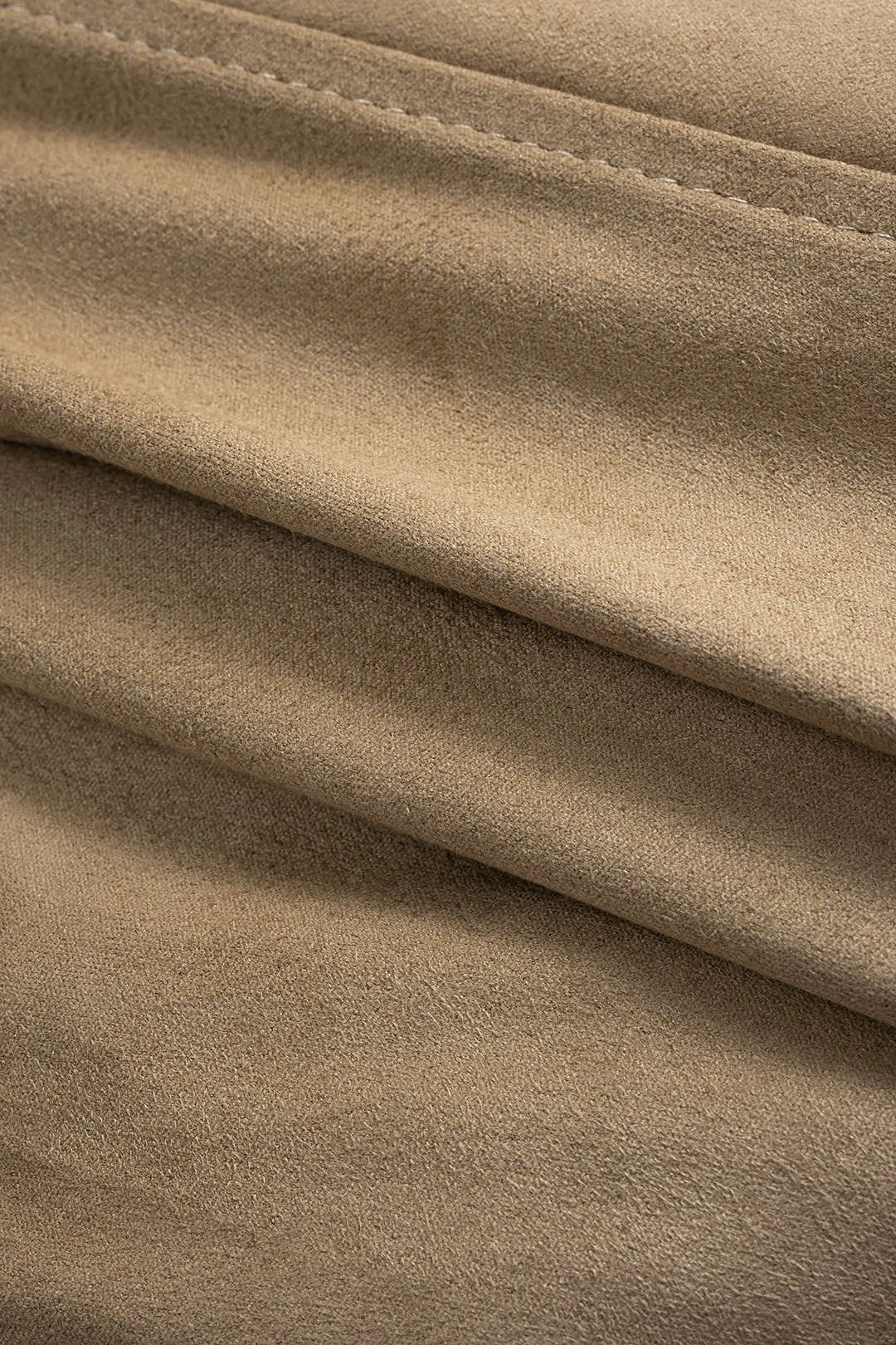 Suede Patchwork High Waist Belted Skirt sold by Micas product image thumbnail 4