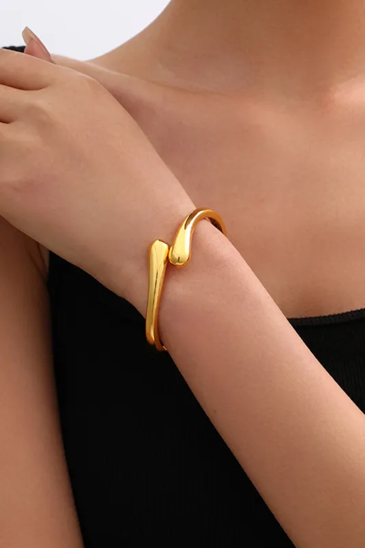 Metallic Geometric Open Bracelet sold by Micas