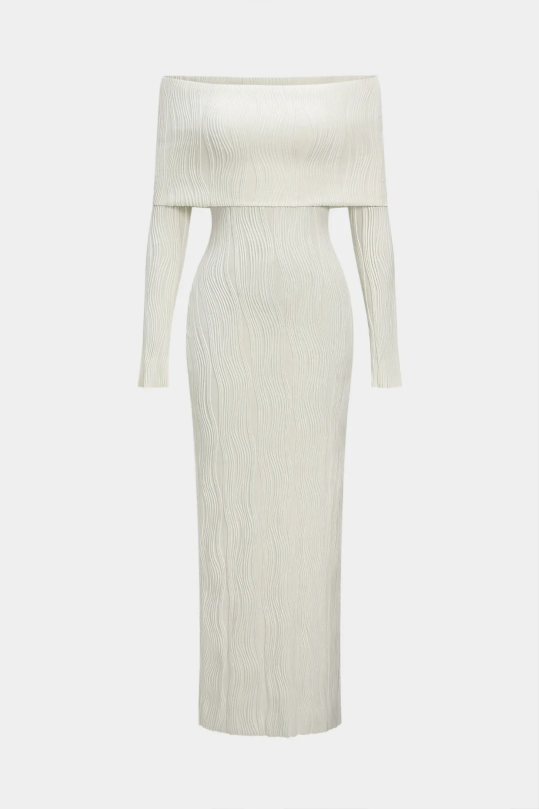 Off Shoulder Long Sleeve Maxi Dress sold by Micas