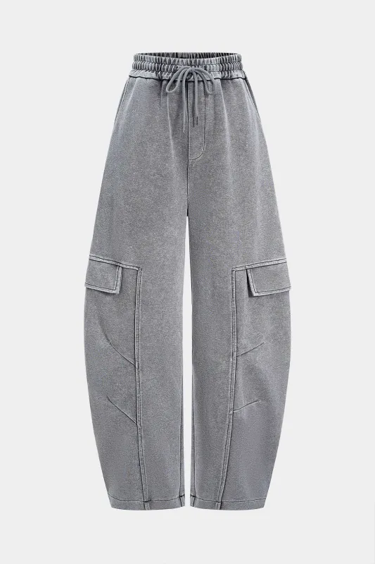 Drawstring High Waist Barrel Trousers sold by Micas