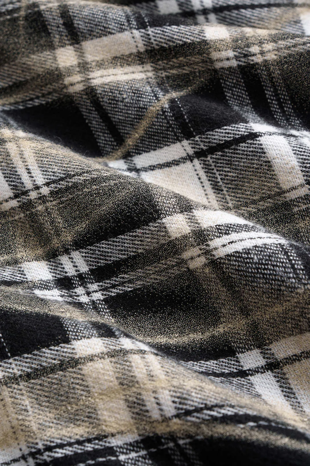 Plaid Print Faux Leather Patchwork Irregular Hem Skirt sold by Micas product image thumbnail 5