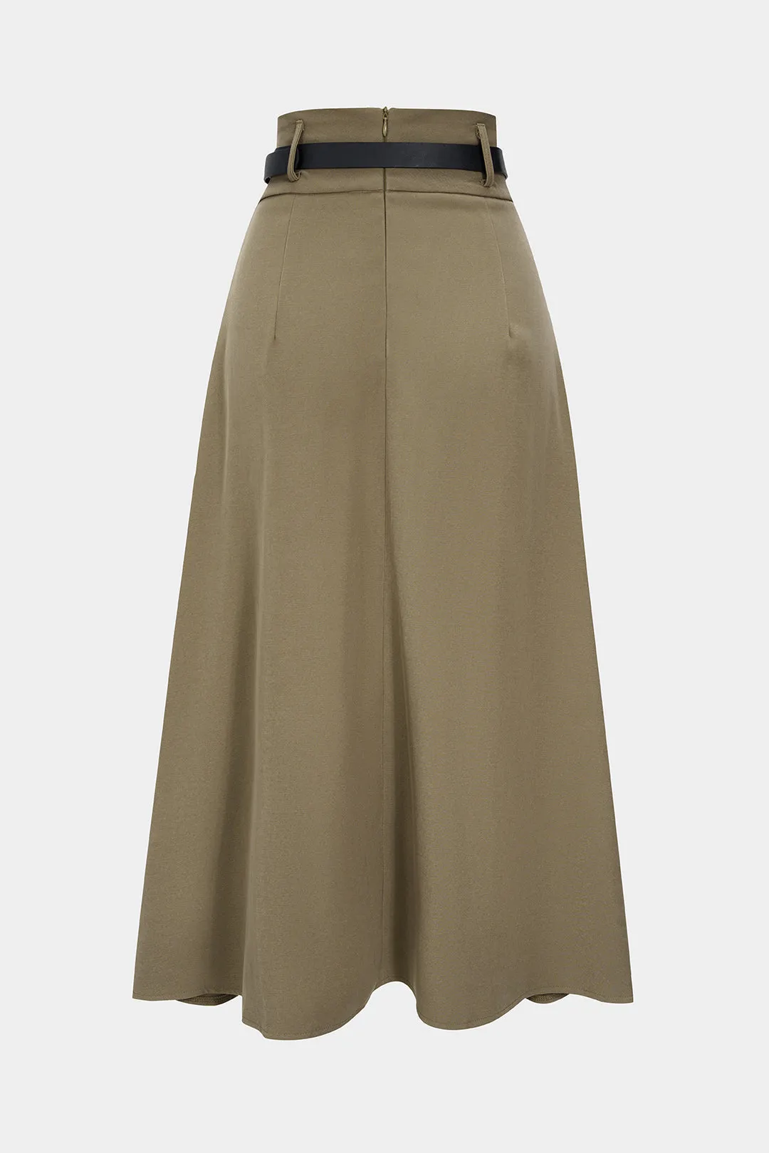 Belted Asymmetrical Ruched High Waist Skirt sold by Micas product image thumbnail 2